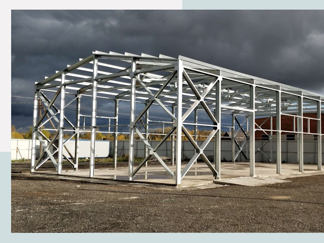 Двускатные ангары в Краснодар от 619 руб. за квадрат